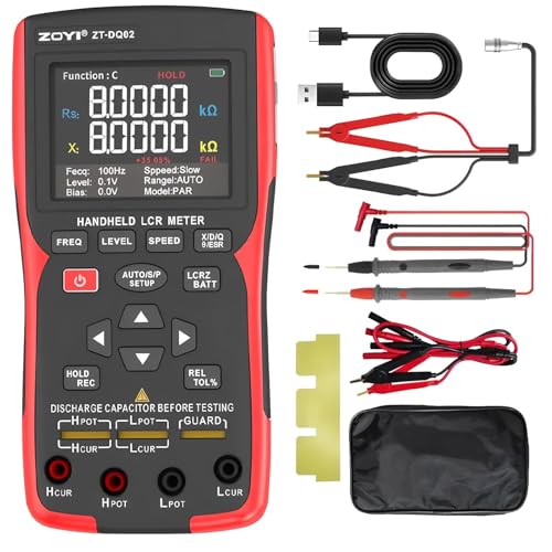 LCR Meter Handheld Digital Bridge Battery Internal Resistance Tester DQ02-2-in-1 High-Precision Capacitance and Battery Tester(DQ02 KitII) - size: DQ02 KitII