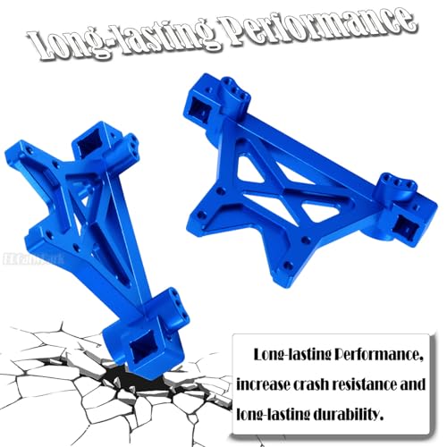 RC Front Rear Shock Tower Shock Mounts Upgrades Part for 1/10 E-MAXX T-Maxx,2PCS Aluminum Shock Tower Shock Hops up,Navy Blue,Replace Part #4917R - color: Navy Blue - (Shock Mounts)