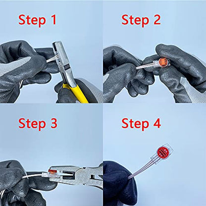 (Pack of 200) K3/UR Splice Connector Wire to Wire - color: Ur Connectors