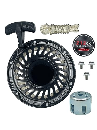 YAMAKATO 212 196 224 208 cc Pull Start Assembly for Predator Champion | Recoil Starter w/Pulley Cup for Coleman Honda Westinghouse Firman Ryobi Simpson 5.5 6.5 hp Small Engines etc.
