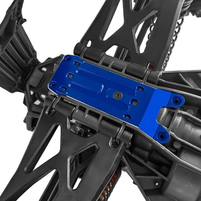 Aluminum Rear Tie Bar Mount Suspension Holder Blue CNC Machined Rear Chassis Brace Tie Bar Mount for Tra-xxas X-Maxx 6S 8S Truck Rc Car Upgrade Parts