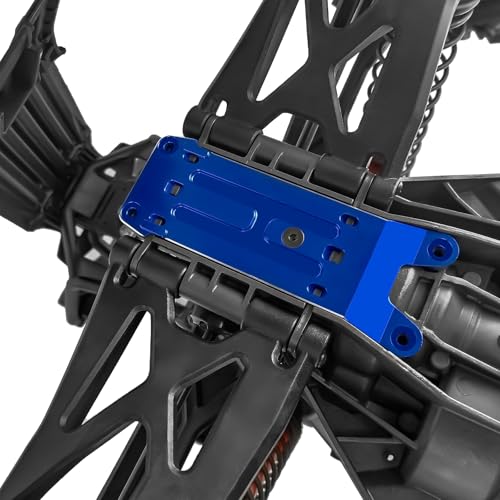 Aluminum Rear Tie Bar Mount Suspension Holder Blue CNC Machined Rear Chassis Brace Tie Bar Mount for Tra-xxas X-Maxx 6S 8S Truck Rc Car Upgrade Parts
