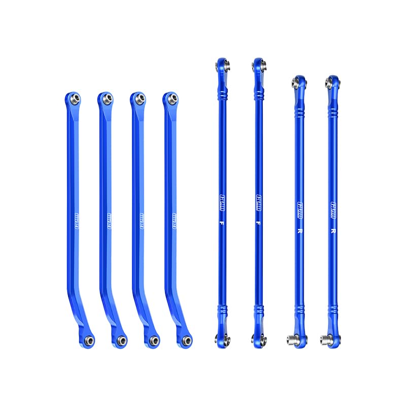 GPM 7075-T6 Alloy High-Clearance Upper & Lower Link Bar Set for 1/10 H10 Optic Kit-Vps09027 (Blue) - color: Blue