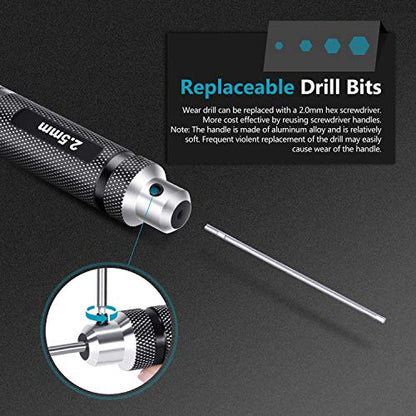 Neewer Lightweight Titanium Nitride Coating Hex Driver Wrench 4 Piece Set, Hex Screw driver Tools Kit Set for RC Helicopter (1.5mm/2mm/2.5mm/3.0mm)