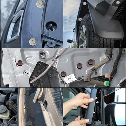 GOOACC 130PCS Body Interior and Exterior Retainer Fastener Clip Rocker Moulding Clip W/Sealer for Mini Cooper 51-71-7-127-742 07-13-1-480-419 BMW Lawson Clip Lizard - color: 130Pcs Rivet Clips