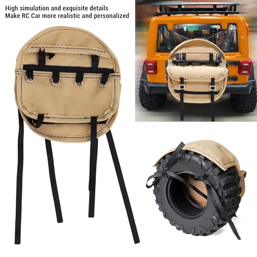 Alomejor Tire Storage Bag, RC Car Tire Cover Bag with DIY AFit for 110 112 RC Car Khaki