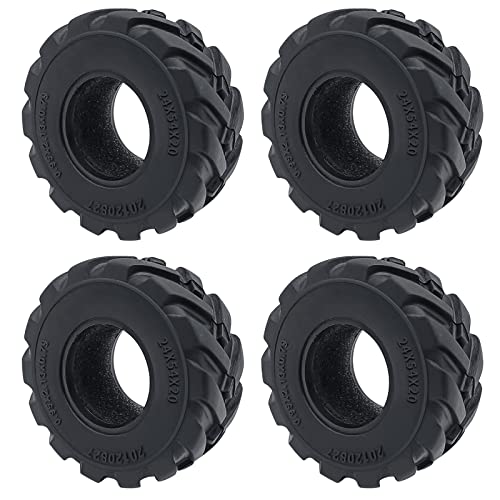 1.0inches Mud Tires 4pcs 54mm Rubber Crawler Wheel Tires for 1/18 TRX4M 1/24 Axial Scx24 Deadbolt C10 JLU CRC B-17 AXI00005 AXI00006 Upgrade - size: 54mm