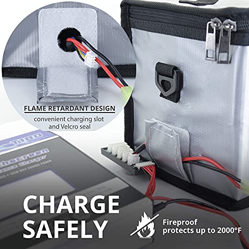 Tenergy Large Volume Lipo Bag 8.5x6.5X 5.7inches and Lipo Bag 7x9inches for Charging and Storage