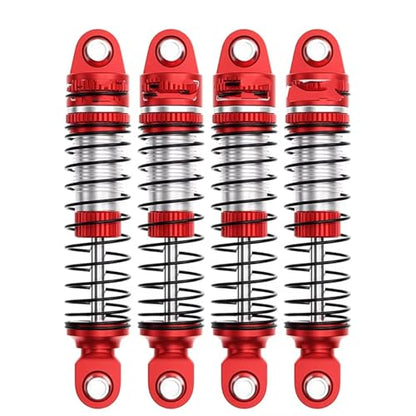 RC Car Shock Absorbers Compatible with TRX4M 1/18 RC Crawler Car Upgrade Parts Replacement Accessories 4PCS 52mm Aluminum Front Rear Shocks Absorbers(Red) - color: Red