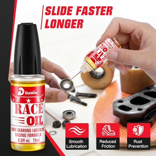 Skateboard Bearing Lube, Super Smooth Longboard Bearing Oil for Skateboards, Longboards, Scooters and Roller Skates (2 Pack)