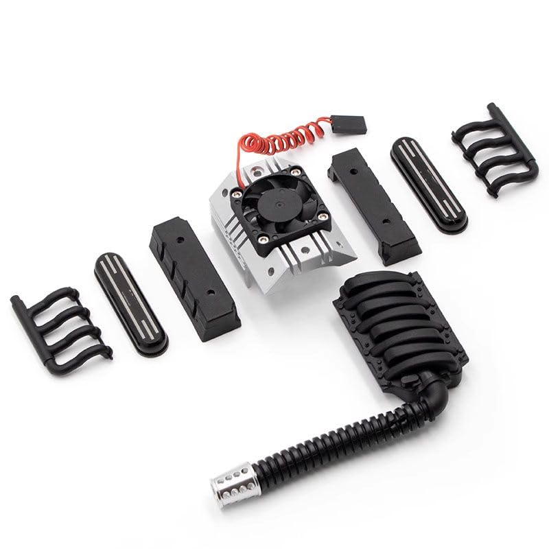 Powerhobby V8 Engine Motor Heatsinks & Cooling Fan for TRX-4 / SCX10