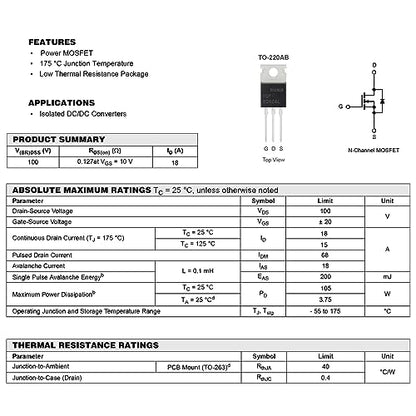 FQP30N06 FQP30N06L MOSFET Transistors 30A 60V RFP30N06LE N-Channel Power Mosfets Transistor 30 Amp 60 Volt TO-220 (Pack of 10pcs) - style: FQP30N06