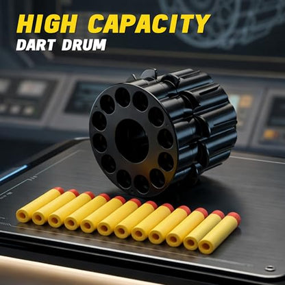 Blue Foam Dart Launcher Attachment for RC Toy Vehicle, Soft Foam Dart Shooter Replacement Module for Remote Control Stunt Car Toy, Kids RC Toy Accessory Spare Part - color: Blue & Foam Blaster