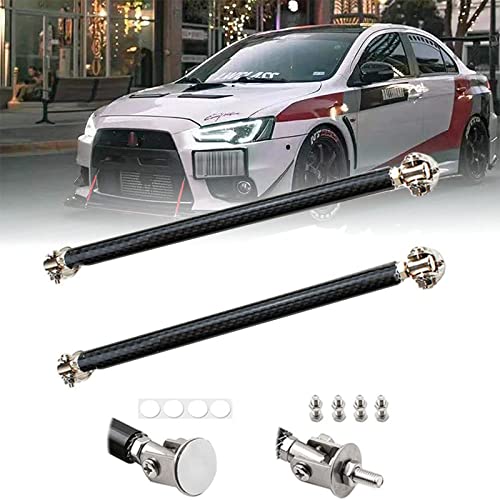 2PCS Front Bumper Lip Splitter Strut Rod Tie Bars Support Rod Adjustable Compatible with Most Vehicles 3''-8'' (Carbon, 10CM/3.9 inch) - size: 10CM/3.9 inch, style: Carbon