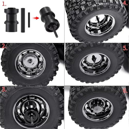 RC Car Assortment for TRX6 T6 1/10 RC for Hauler Truck Car Upgrade Parts Aluminum Alloy Single to Dual Wheel Axle Conversion Kit