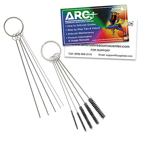 Master Airbrush Cleaning Kit 11-Piece, Airbrushing Cleaning 5 Brushes, 5 Pokers & How-to Airbrush, Cleaner Set Mini Kit