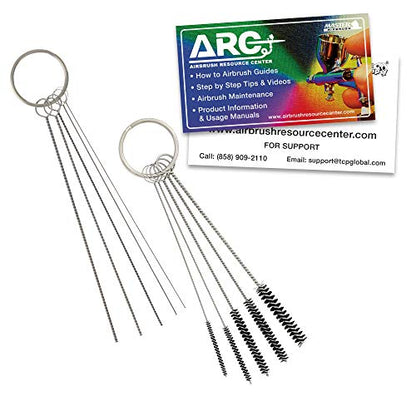 Master Airbrush Cleaning Kit 11-Piece, Airbrushing Cleaning 5 Brushes, 5 Pokers & How-to Airbrush, Cleaner Set Mini Kit
