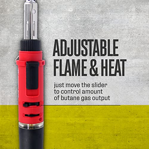 Berkling BSG-568 Cordless Butane Soldering Iron Kit, 5 Tips & Solder Wire | 3-in-1: Soldering Iron, Heat Gun & Torch, Self-Igniting, Adjustable Flame, 90-Min Runtime, Case, Wrench & Sponge Included