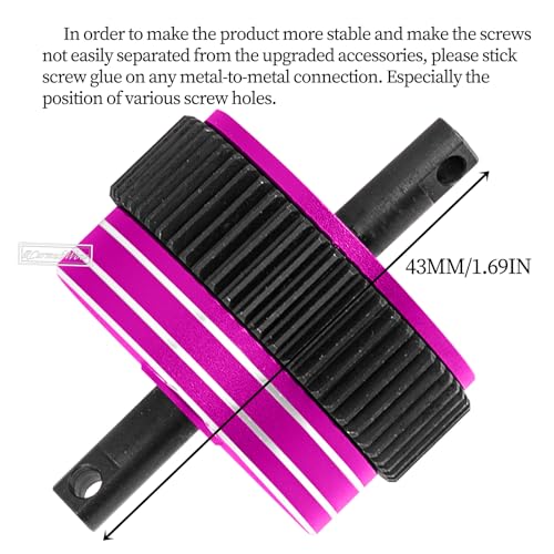 RC Gear Differential Upgrades Part for 1/10 Slash 2WD(VXL)/Stampede 2WD(VXL)/Bandit 2WD(VXL)/Rustler 2WD,Harden Steel w/Alloy Differential Transmissions,Replace #2388X,Pink - color: Pink(for 2wd)