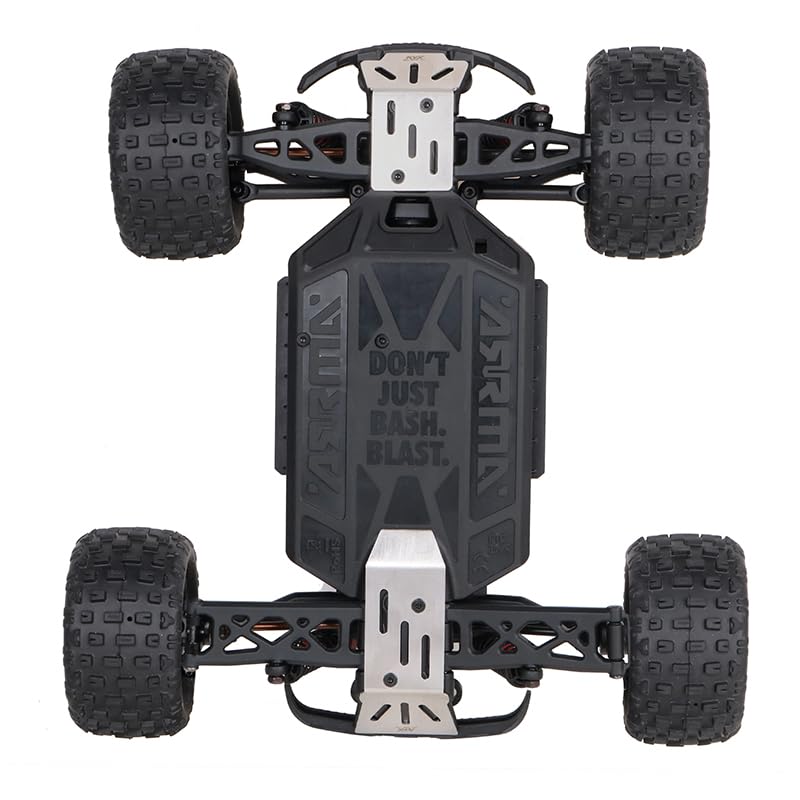 KYX Racing Stainless Steel Chassis Guard Skid Plate Guard Upgrades Parts Accessories for 1/18 RC Car ARRMA Granite Grom Mega