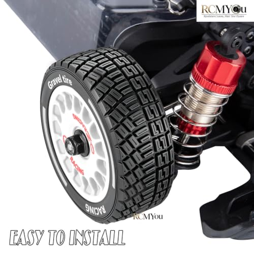 RC Highway Wheels and Tires Set w/Plastic Wheels Rim for 1/14 M-J-X14301 14302 14303 14304 RC Car,RC Tire Highway Tires Soft Tire,(4PCS) RC Vehicle Wheel,Scale On/Off Road Wheel,White - color: White(rc Wheels Tires)