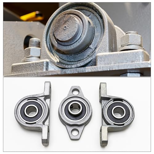 uxcell 2pcs KFL005 Pillow Block Bearings 25mm Bore Bearing Units Zinc Alloy Flange Mounted Bearing Housing, P6(ABEC3) - size: KFL005
