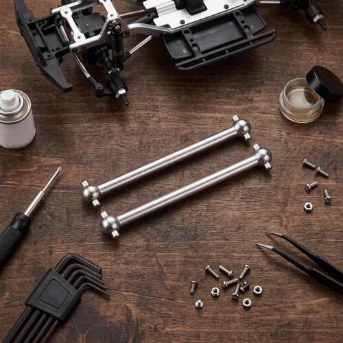 SUNGOOYUE RC Car Drive Shafts, Metal Replacement Dog Bone Axles for A959 A969 A979 | 5cm Zinc Alloy RC Accessories (2-Pack) for Off-Road Racing