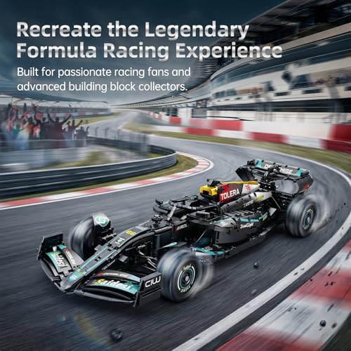 Reobrix F1-Style Race Car Building Set for Adults, 1:8 Scale Open-Wheel Model Kit, 3473 PCS Large Display Car with Working Steering, Suspension & Rubber Tires, Gift for Motorsport Fans 14+