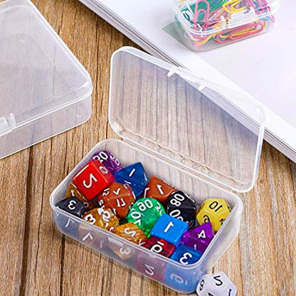 Rocutus Clear Plastic Beads Storage Containers Empty Mini Storage Container Box,12 Pack Plastic Storage Containers with Lids,Bead Storage Box with Hinged Lid for Beads(4.5 x 3.3 x 1.1 inch) - size: 4.5 x 3.3 x 1.1 inch
