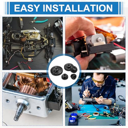 MECCANIXITY 1M 30T 40 Chrome Steel Motor Pinion Gears, 1.26" x 1.3" RC Motor Gears Fits 8mm Shaft Bore for RC Vehicles Truck Drift Remote Control Car Off-Road Crawler Parts, Black - style: 30T