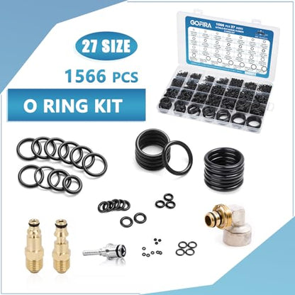O-Ring O Rings Assortment Kit 1566Pcs 27 Sizes Nitrile Rubber Seals Storage Case Resist Oil Heat for Auto Vehicle Faucet Plumbing Hydraulic Air Gas Water Pressure Washer Motor Boat Repair - style: 27 Size/1566 Pcs