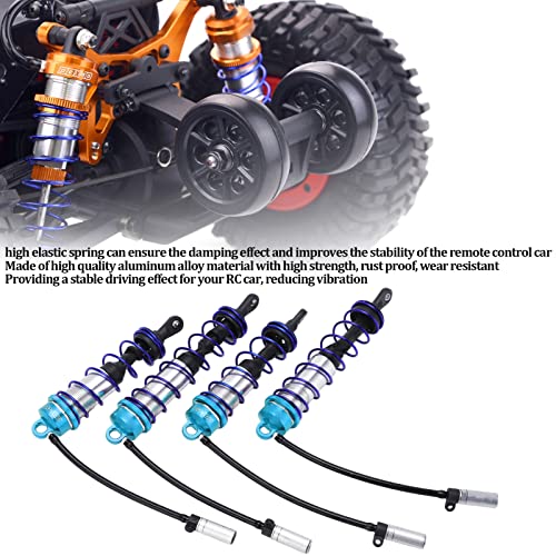 RC Shock Absorber Set Oil Adjustable Front Rear Damper High Performance Upgrade for 1/8 RC Car Crawler Truck Truggy Aluminum Alloy 4PCS (Blue) - color: Blue