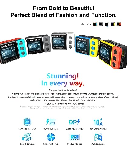 B6 neo B6neo 200W Smart Charger PD 80W for RC Helicopter, Aircraft Li-Polymer/Life/Li-Ion/NiMH/NiCd/Lead Batteries (Mysterious Black)