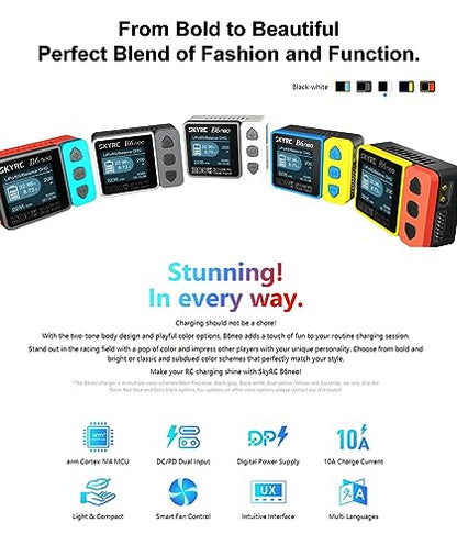 B6 neo B6neo 200W Smart Charger PD 80W for RC Helicopter, Aircraft Li-Polymer/Life/Li-Ion/NiMH/NiCd/Lead Batteries (Mysterious Black)