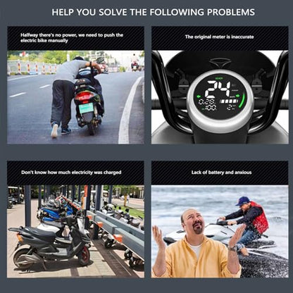 WiF Battery Monitor with Shunt, Remote Monitoring 2.4 Inch HD Screen, Multiple Parameter Measurements, Built in Reminder, Wide Battery Compatibility