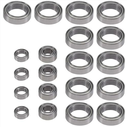 Double Rubber Seal for JLB for Racing for Cheetah 11101 21101 J3 BE001 BE002 BE003 1/10 rc Car Spare Upgrade Parts 20Pcs Ball Bearing Set