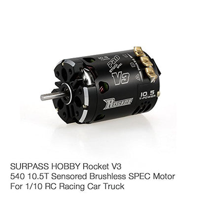 Goolsky Surpass Hobby Rocket V3 540 10.5T Sensored Brushless SPEC Motor Black for 1/10 RC Racing Car Truck
