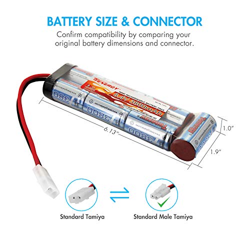 Tenergy Airsoft 8.4V 3800 mAh Flat NiMH Batteries - color: Battery