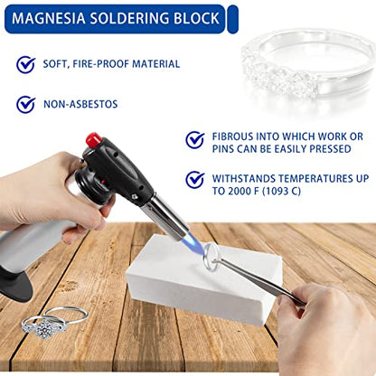 Standard Jewelry Soldering Kit with Silver Solder Wire & Butane Torch Kit for Jewelry Making Project & DIY Projects