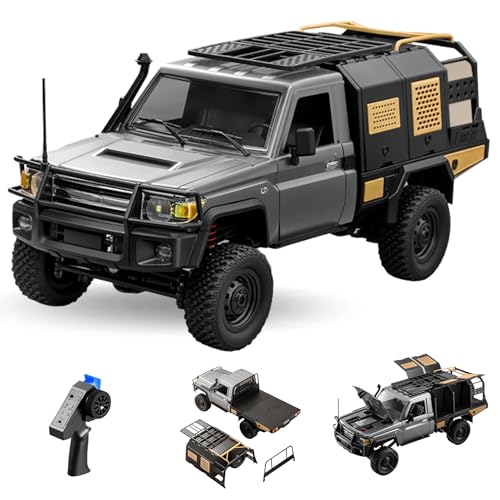 RC Rock Crawler, 2-Speed All Terrain RTR Hobby Car for Adult(Gray) - color: Silver