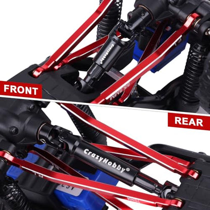 2PCS RC Drive Shafts Front Rear Centre Shaft Heavy Duty Steel for TRX4M 1/18 RC Crawler Upgrades (Black) - color: Black