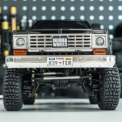 INJORA Stainless Steel High Clearance Chassis Links and Steering Links Set for FMS FCX24 Upgrade 1/24 RC Crawler