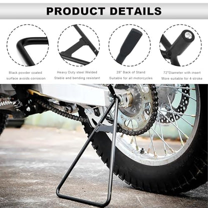 Motorcycle Triangle Stand, Motorcycle Triangle Kickstand Rear Side Wheel Holder, Universal Heavy Duty Vehicle Kickstand Lift Holder for 80-500cc Dirt Pit Bike Motocross