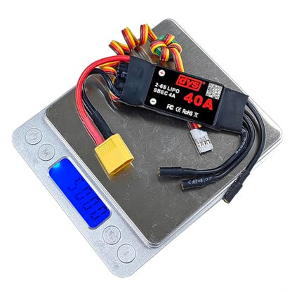 DYS 40A 2-6S Brushless ESC with 5V/4A SBEC with XT60 & 3.5mm Plug for RC Fixed-Wing Aircraft Helicopter - color: Dys 40a Esc
