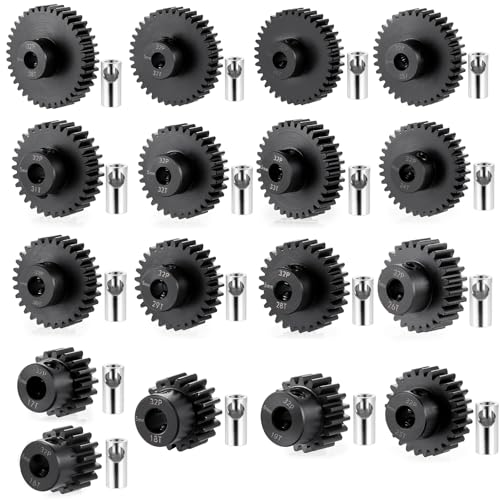 LSG Steel 32P 5mm Shaft 31T Pinion Gears for 1/8 1/10 RC Car Upgrade Parts | Steel RC Motor Gear Compatible with HPI Kyosho Losi Axial Tamiya