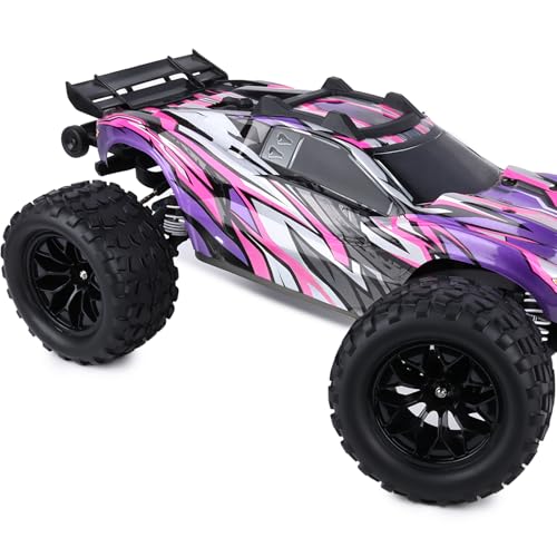 Preglued 12mm Hex 1/10 Scale RC Truck Tires and Wheels 2.8" MT Tires for Traxxas Rustler Stampede 4x4 VXL 2WD, Redcat Volcano EPX Pro S30 Blackout XTE Pro RIAARIO AMORIL 1/10 RC Monster Truck - style: Rock Tread