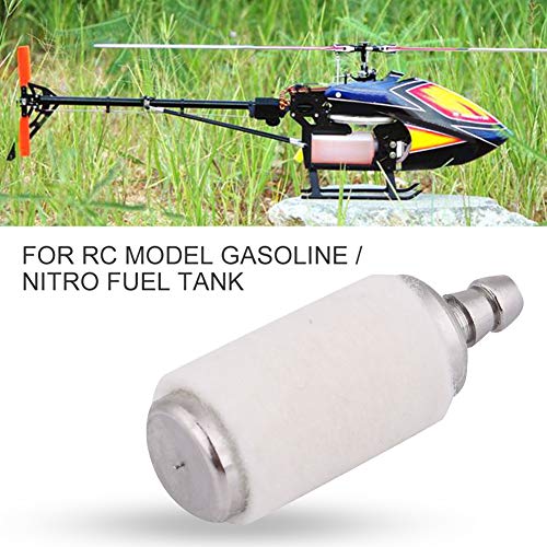 Drfeify RC Anti Foaming Filter, RC Airplane Gasoline Fuel Accessory with Wool Heavy Filter Anti Foaming for Preventing Oil Leakage