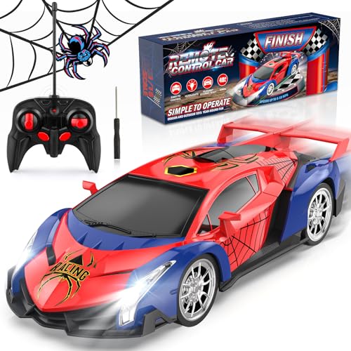 Growsland Remote Control Car for Kids, RC Cars for Boys Kids 1:18 Electric Vehicle Toy Car Hobby Racing Car Toys with Lights & Controller, Birthday Gift for 3 4 5 6 7 8 9 Year Old Boys Girls - color: Red