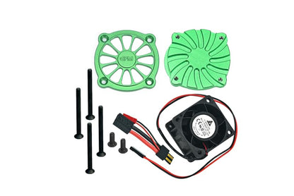 GPM For Traxxas Unlimited Desert Racer 4X4 (#85076-4) Upgrade Parts Aluminum Motor Heatsink With Cooling Fan - 1 Set Green