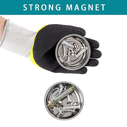 8 Pieces 3” Round Magnetic Bowl Trays Set Stainless Steel Magnet Tool Tray Parts Holder for Screws, Sockets, Bolts, Pins, Mechanic's and Automotive - size: 8 Pieces 3" Bowl